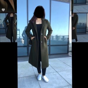 Wool blend long coat